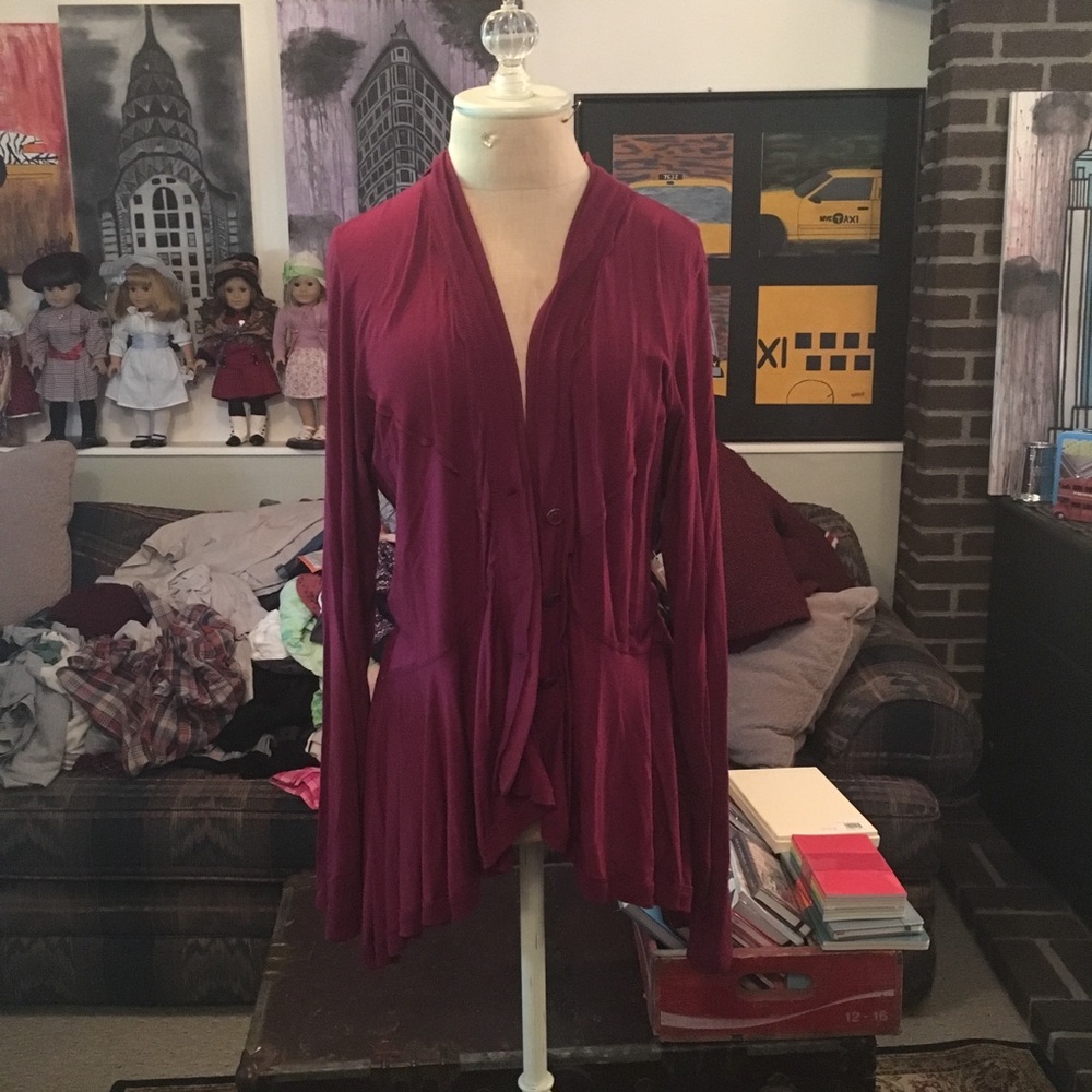 Bordeaux Rayon Jacket